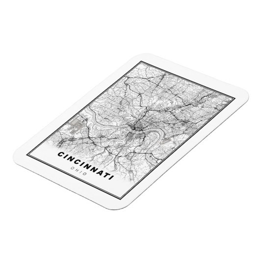 Cincinnati Map Magneet (Linkerzijde)