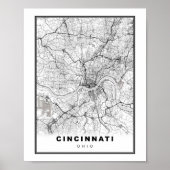 Cincinnati Map Poster (Voorkant)