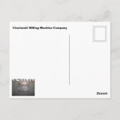 Cincinnati Milling Machine Company Briefkaart (Achterkant)