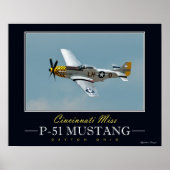 Cincinnati Miss P-51 Mustang Poster (Voorkant)