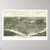 Cincinnati, OH Panoramic Map - 1900 Poster (Voorkant)