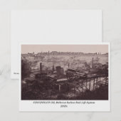 Cincinnati OH, Rail Lift System, oud briefkaart (Voorkant / Achterkant)