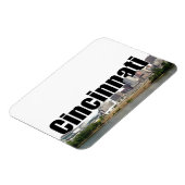 Cincinnati OH Skyline w / Cincinnati in de lucht Magneet (Linkerzijde)