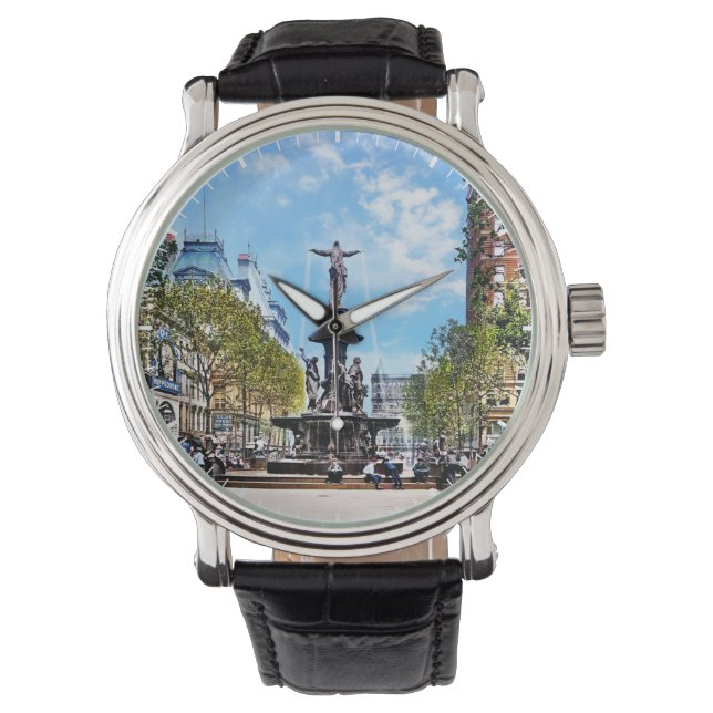 Cincinnati OH - Tyler-Davidson fontein c1906 Horloge (Voorkant)