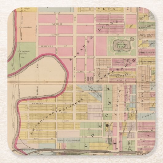 Cincinnati, Ohio 2 Kartonnen Onderzetters (Voorkant)