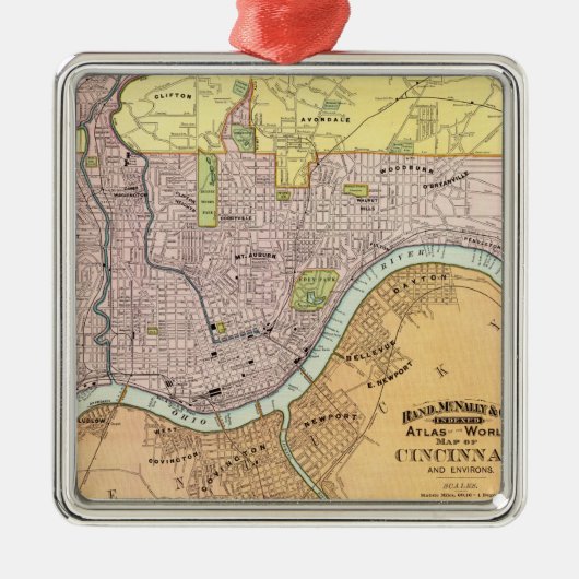 Cincinnati, Ohio 2 Metalen Ornament (Voorkant)