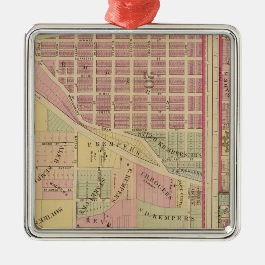 Cincinnati, Ohio 4 Metalen Ornament (Voorkant)