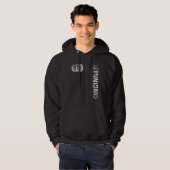 Cincinnati Ohio 513 Area Code Retro Hoodie (Voorkant volledig)
