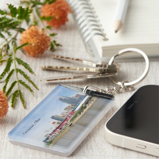 Cincinnati, Ohio acryl sleutelhanger (Voorkant Rechts)