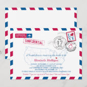 Cincinnati Ohio Airmail | Vrijgezellenfeest Kaart (Voorkant / Achterkant)