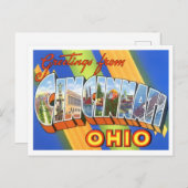 Cincinnati, Ohio  Big Letters Briefkaart (Voorkant / Achterkant)
