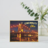 Cincinnati Ohio Bridge Briefkaart (Staand voorkant)
