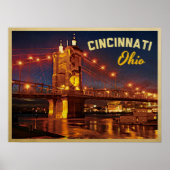 Cincinnati Ohio Bridge Poster (Voorkant)