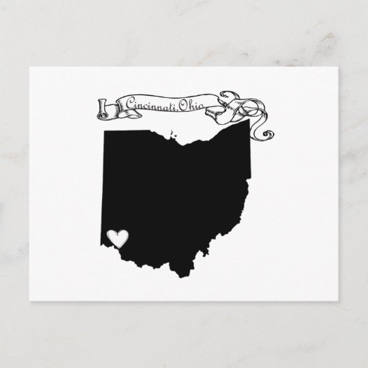 Cincinnati Ohio Briefkaart (Voorkant)