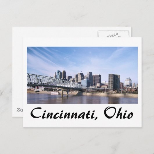 Cincinnati Ohio Briefkaart (Voorkant / Achterkant)