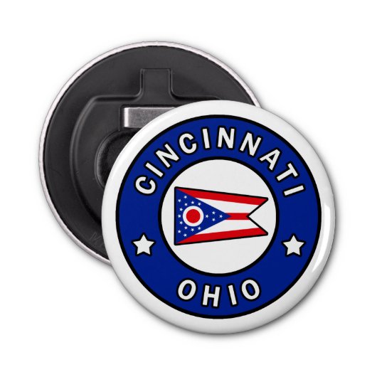 Cincinnati Ohio Button Flesopener (Voorkant)