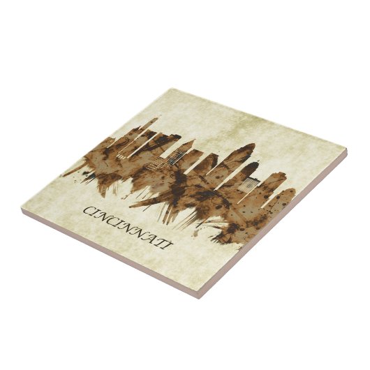 Cincinnati Ohio Cityscape Tegeltje (Zijkant)