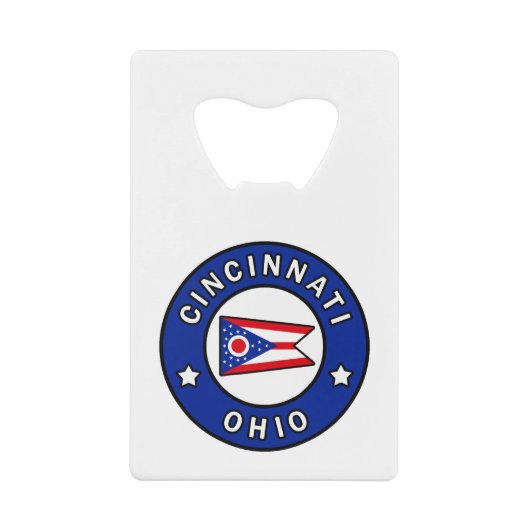 Cincinnati Ohio Creditkaart Flessenopener (Voorkant)