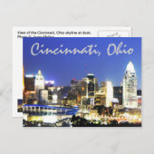 Cincinnati, Ohio, de koningin City. Briefkaart (Voorkant / Achterkant)