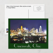 Cincinnati, Ohio, de koningin City. Briefkaart (Voorkant / Achterkant)