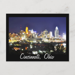 Cincinnati, Ohio, de koningin City. Briefkaart
