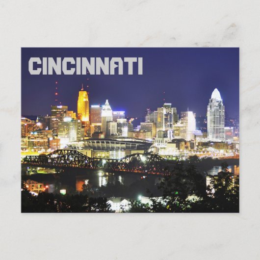 Cincinnati, Ohio, de koningin City. Briefkaart (Voorkant)