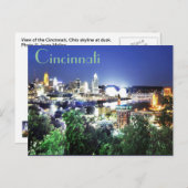Cincinnati, Ohio, de koningin City. Briefkaart (Voorkant / Achterkant)