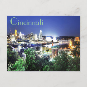 Cincinnati, Ohio, de koningin City. Briefkaart