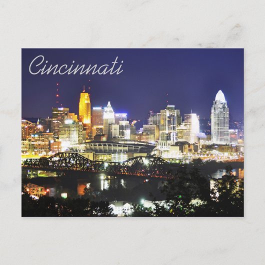 Cincinnati, Ohio, de Queen City. Briefkaart (Voorkant)