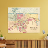 Cincinnati, Ohio en omgeving Canvas Afdruk (Insitu (Woonkamer))