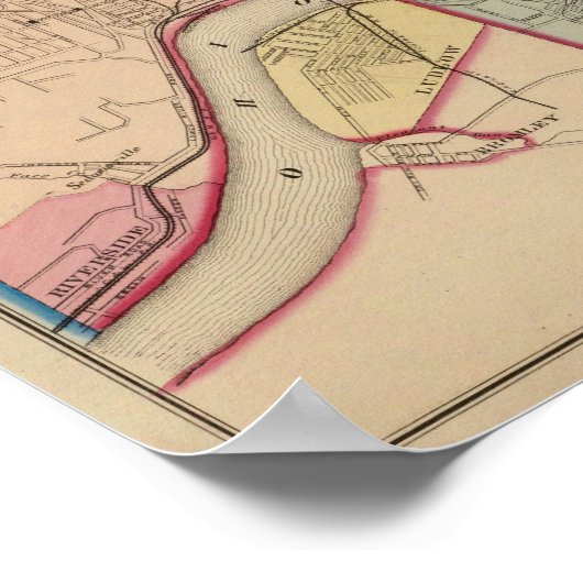 Cincinnati, Ohio en omgeving Poster (Hoek)