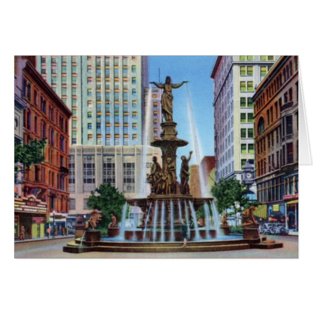 Cincinnati Ohio Fountain Square (Voorkant Horizontaal)