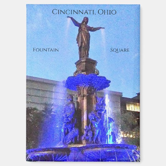 Cincinnati Ohio - Fountain Square Magnet (Voorkant)