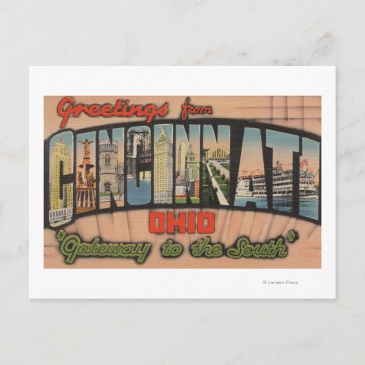 Cincinnati, Ohio (Gateway to the South) Briefkaart (Voorkant)