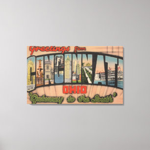 Cincinnati, Ohio (Gateway to the South) Canvas Afdruk