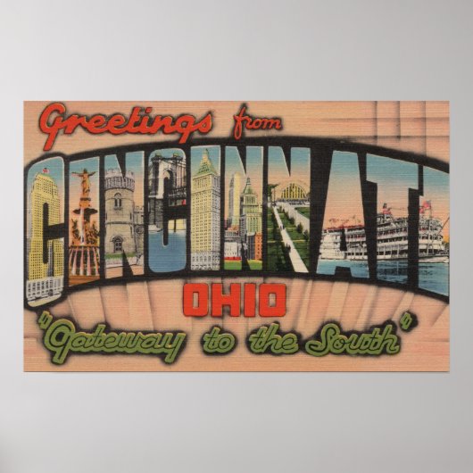Cincinnati, Ohio (Gateway to the South) Poster (Voorkant)