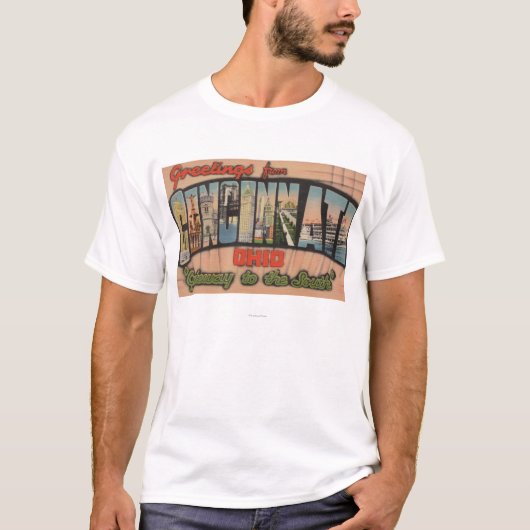 Cincinnati, Ohio (Gateway to the South) T-shirt (Voorkant)