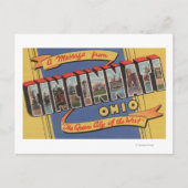 Cincinnati, Ohio - Grote letterscènes Briefkaart (Voorkant)