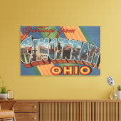 Cincinnati, Ohio - Grote letterscènes Canvas Afdruk (Insitu (Woonkamer))