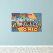 Cincinnati, Ohio - Grote letterscènes Canvas Afdruk (Insitu (Houten vloer))