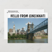 CINCINNATI OHIO HALLO BRIEFKAARTEN (Voorkant / Achterkant)