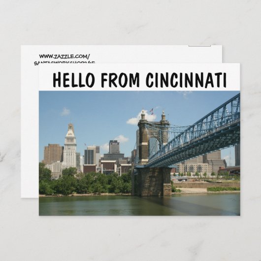 CINCINNATI OHIO HALLO BRIEFKAARTEN (Voorkant / Achterkant)