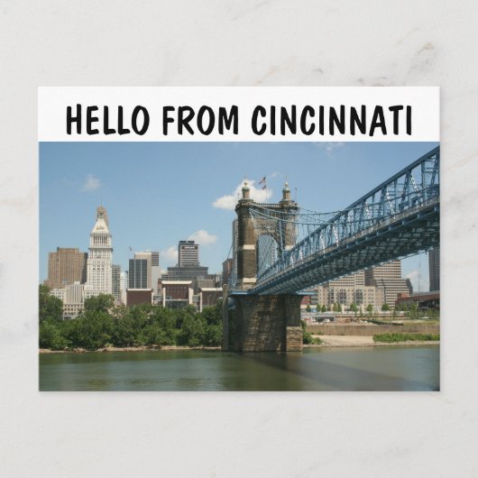 CINCINNATI OHIO HALLO BRIEFKAARTEN (Voorkant)