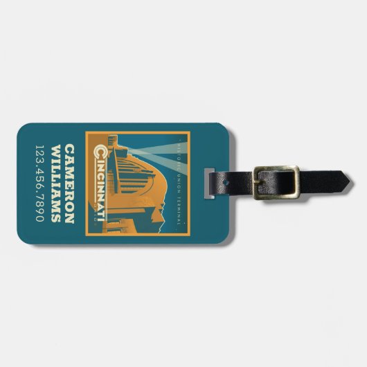 Cincinnati, Ohio | Historische Unieterminal Bagagelabel (Voorkant horizontaal)