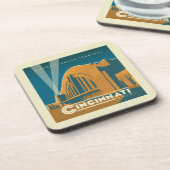 Cincinnati, Ohio | Historische Unieterminal Bier Onderzetter (Linkerzijde)