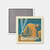 Cincinnati, Ohio | Historische Unieterminal Magneet (Voorkant / Achterkant)