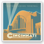 Cincinnati, Ohio | Historische Unieterminal Sticker (Voorkant)