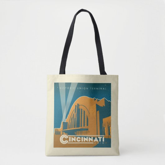 Cincinnati, Ohio | Historische Unieterminal Tote Bag (Voorkant)