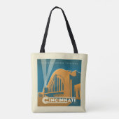 Cincinnati, Ohio | Historische Unieterminal Tote Bag (Achterkant)