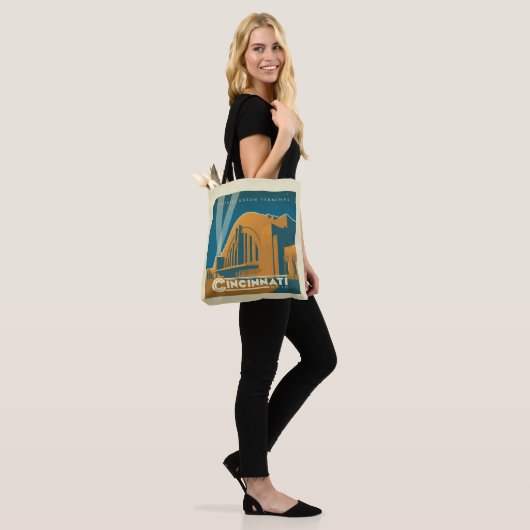 Cincinnati, Ohio | Historische Unieterminal Tote Bag (Op model)